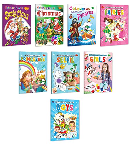 Sawan Set of 8 Books Colouring Books for Kids (Colouring Book of Santa Claus, Christmas, Pirates, Fairies, Princess, Selfie, Girls, Boys) (B07SR844RD) Amazon Price History, Amazon Price Tracker