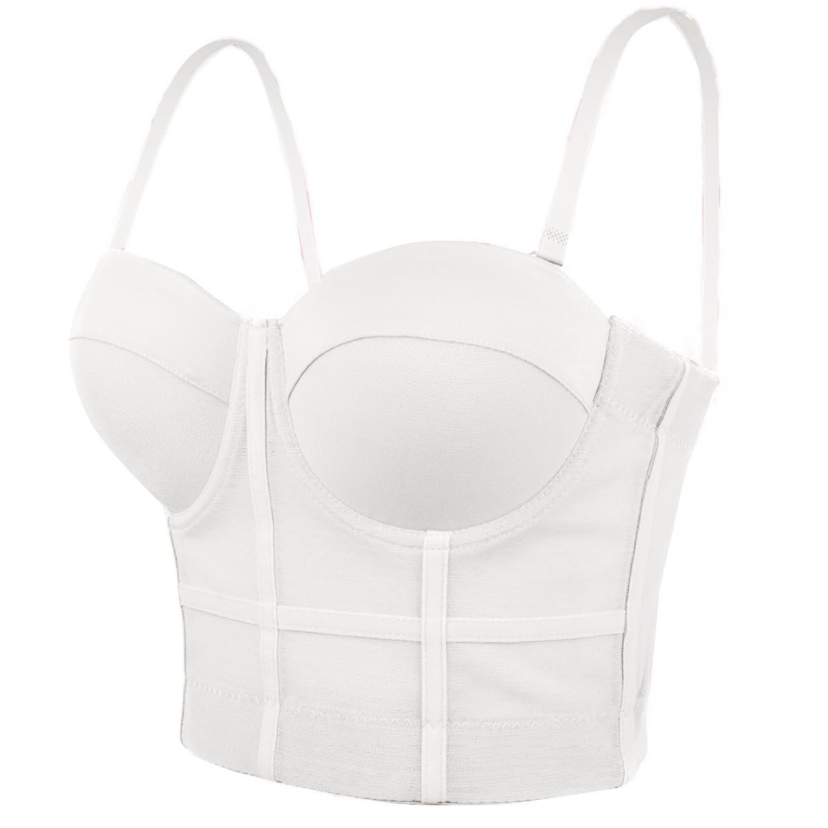 NATHGAM Shapewear for Women High Support Push Up Corset Tops Sexy Spaghetti Strap Bustier Club Party Y2k Going