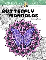 Butterfly Mandalas Coloring Book: Colorful Creations with 96 Coloring Page for Adults Stress Relief and Relaxation B0D9JSP75X Book Cover