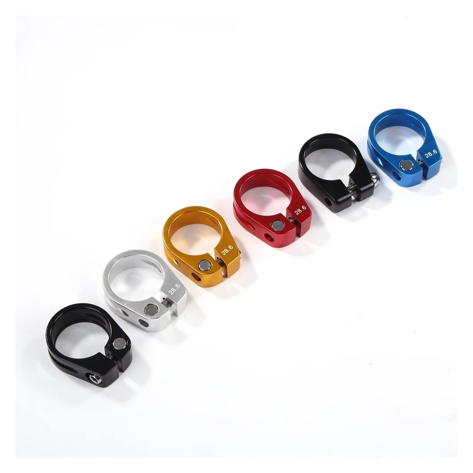 Yangshe Silver 28.6Mm 10 Pcs 28.6 Mm Bicycle Seat Tube Clamp, Saddle Riding Accessories For Most Bicycles(Silver 28.6Mm)