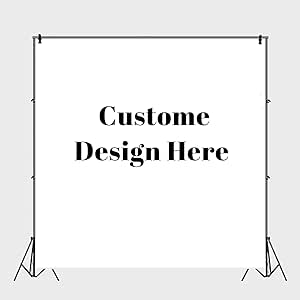 Amazon.com : Yeele 6x6ft Backdrop Customized Your Image Logo Square ...