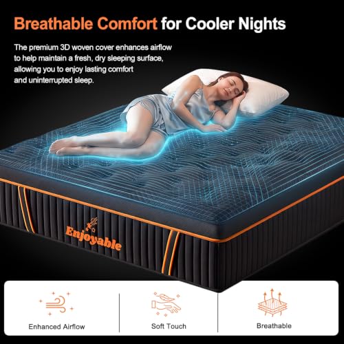 Image of Full Mattress 14 Inch - Hybrid Full Size Bed in a Box with Memory Foam & Pocket Springs, Medium Firm Cool Sleep Mattress with Zoned Support, Motion Isolation, CertiPUR-US Certified, Fiberglass-Free