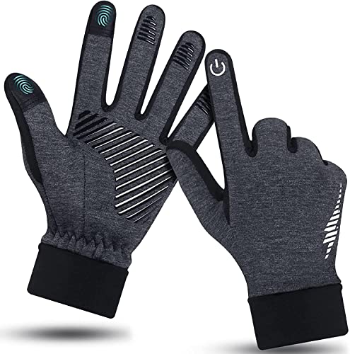 ASOMI Touchscreen Handschuhe Herren Damen Winter Fahrradhandschuhe Wasserdicht Winterhandschuhe Sporthandschuhe Unisex Elastisch Leicht Laufhandschuhe mit Anti-Slip für Radfahren, Laufen, Fahren (L) Cover