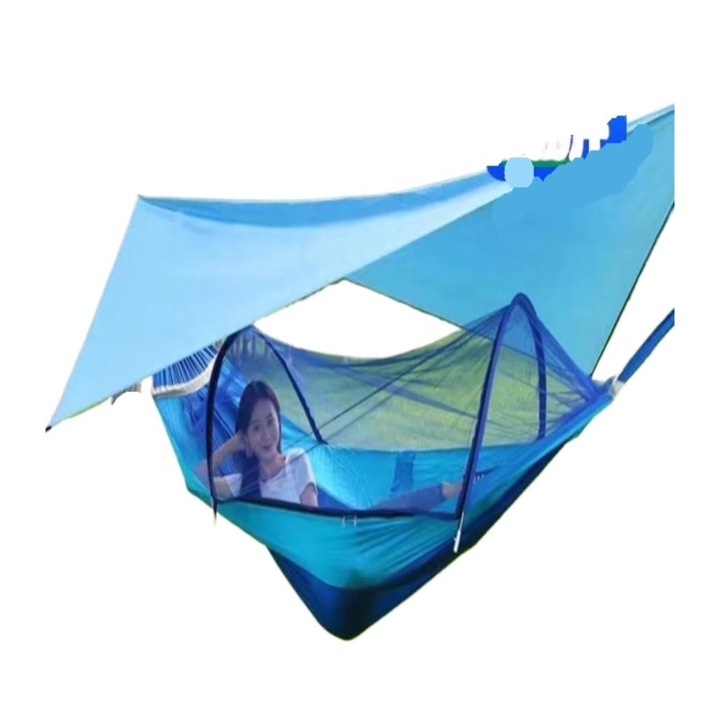 Mosquitera para Exteriores, Hamaca Doble Al Aire Libre con Diseño De Red Rollover Multicolor(Blue,B)