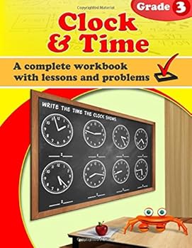 Paperback Clock and Time, Grade 3 Book