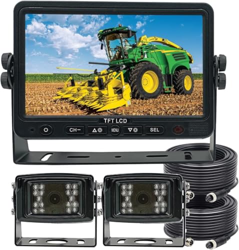 AHD 1080P Wired Monitor Rear View Backup Camera System, 7"
