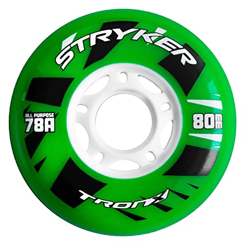 Tronx Stryker Multi Surface 78A All Purpose Inline Roller Hockey Wheels (4 Pack) - 59Mm, 68Mm, 72Mm, 76Mm & 80Mm Hi-Lo (76Mm) #TOP1