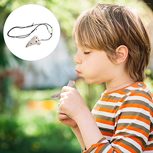 Milisten 6 Hole Ocarina Dolomite Ocarina Mini Ocarina Flute Music Instrument Gift With Black Lanyard Music Instrument Gift #TOP2