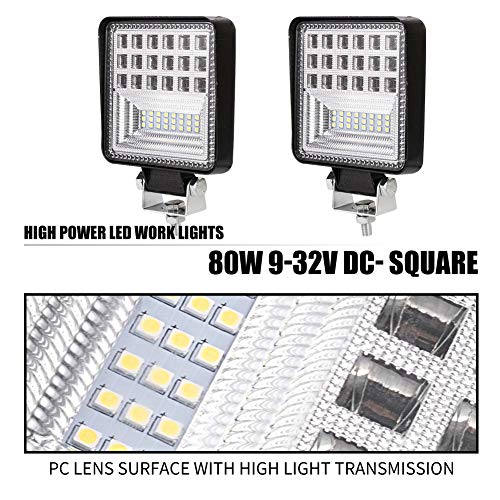 4 Inch LED Work Light - Spot Flood Combo Beam LED Light Bar for Tractor Vehicle Truck ATV UTV SUV Boat - Thumbnail 7