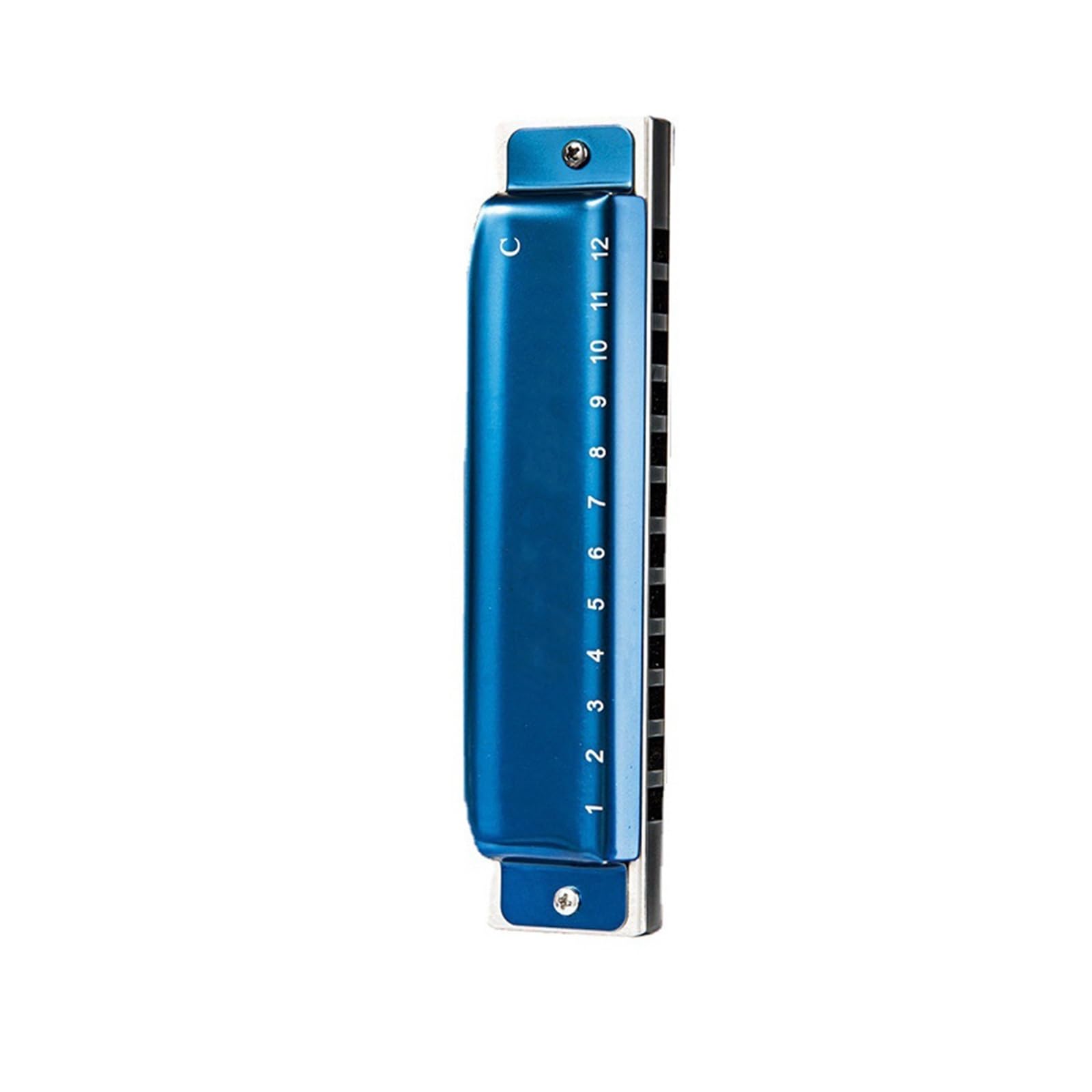 Mundharmonikas Professionelles 12-Loch-Mundharmonika-Mundharmonika-Lehrinstrument Für Erwachsene (Color : Blue)