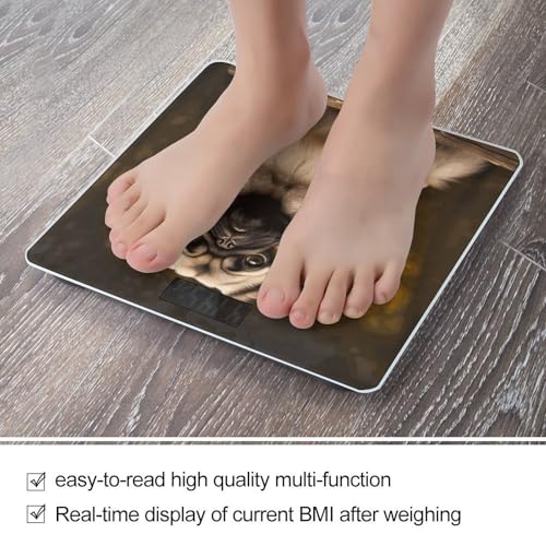 Báscula Digital de Baño Pug Dog en Vidrio Templado miniatura 5