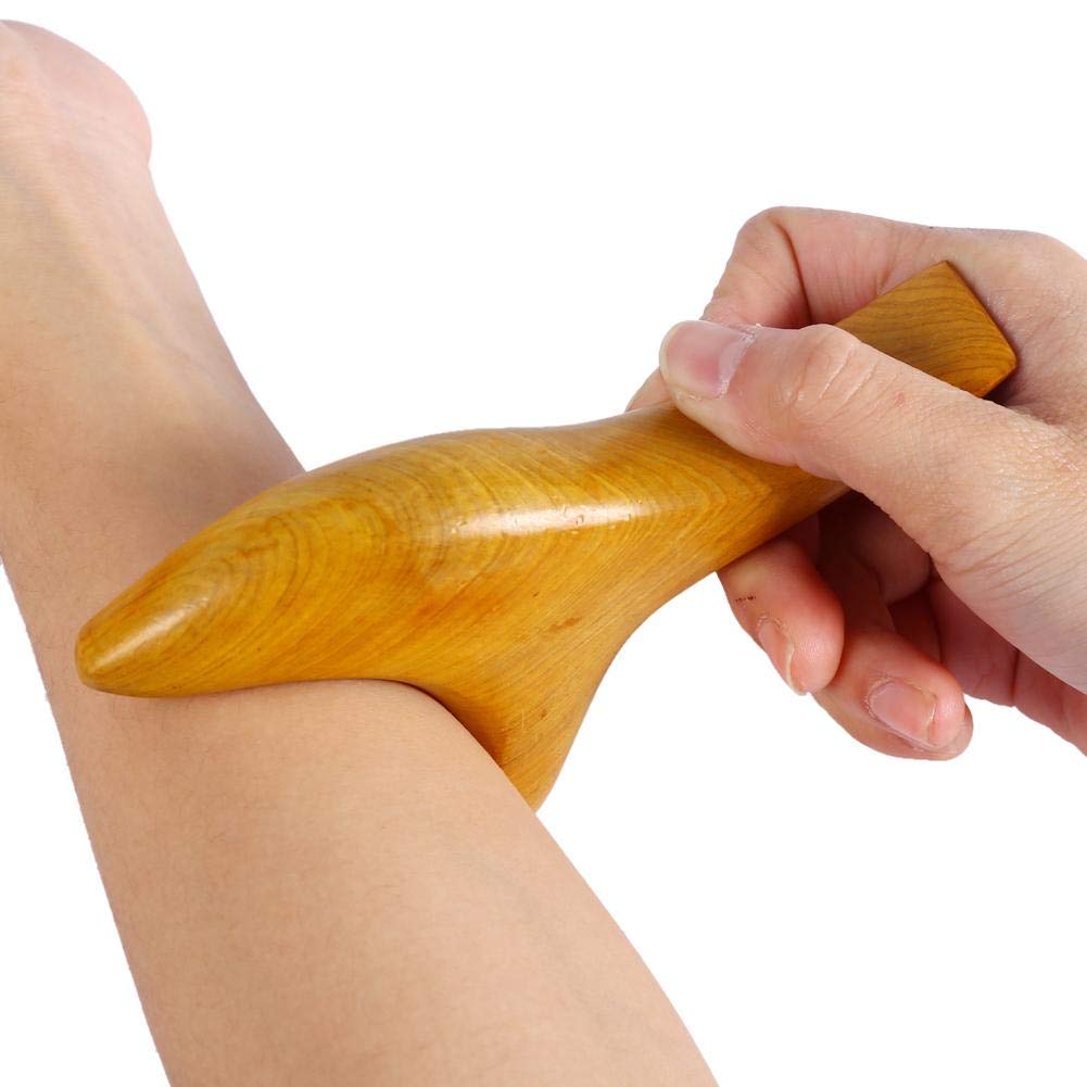 Masajeador de Madera 6 Estilos Vietnam Fragante Madera Cuerpo Reflexología del pie Acupuntura Masajeador tailandés Terapia de Rodillos(#6)