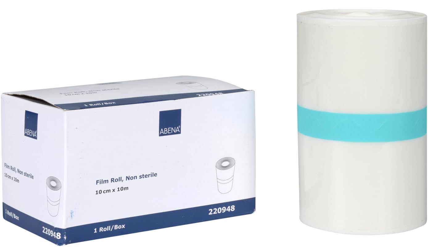 ABENA Waterproof Transparent Film Dressing | 10cm x 10m Tattoo Cover | 1 Roll Transparent Wound Dressings| Bandages and Dressings that Can Be Used As Tattoo Tape for Waterproof Dressing.
