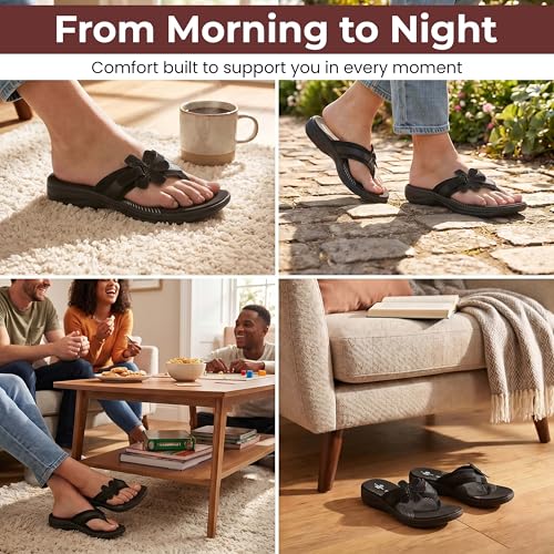Image of Clarks Womens Breeze Sea Flip-Flop Sandals - Comfortable Flip Flop with Adjustable Hook and Arch Support - Casual Summer Wearing Cloudsteppers for Everyday
