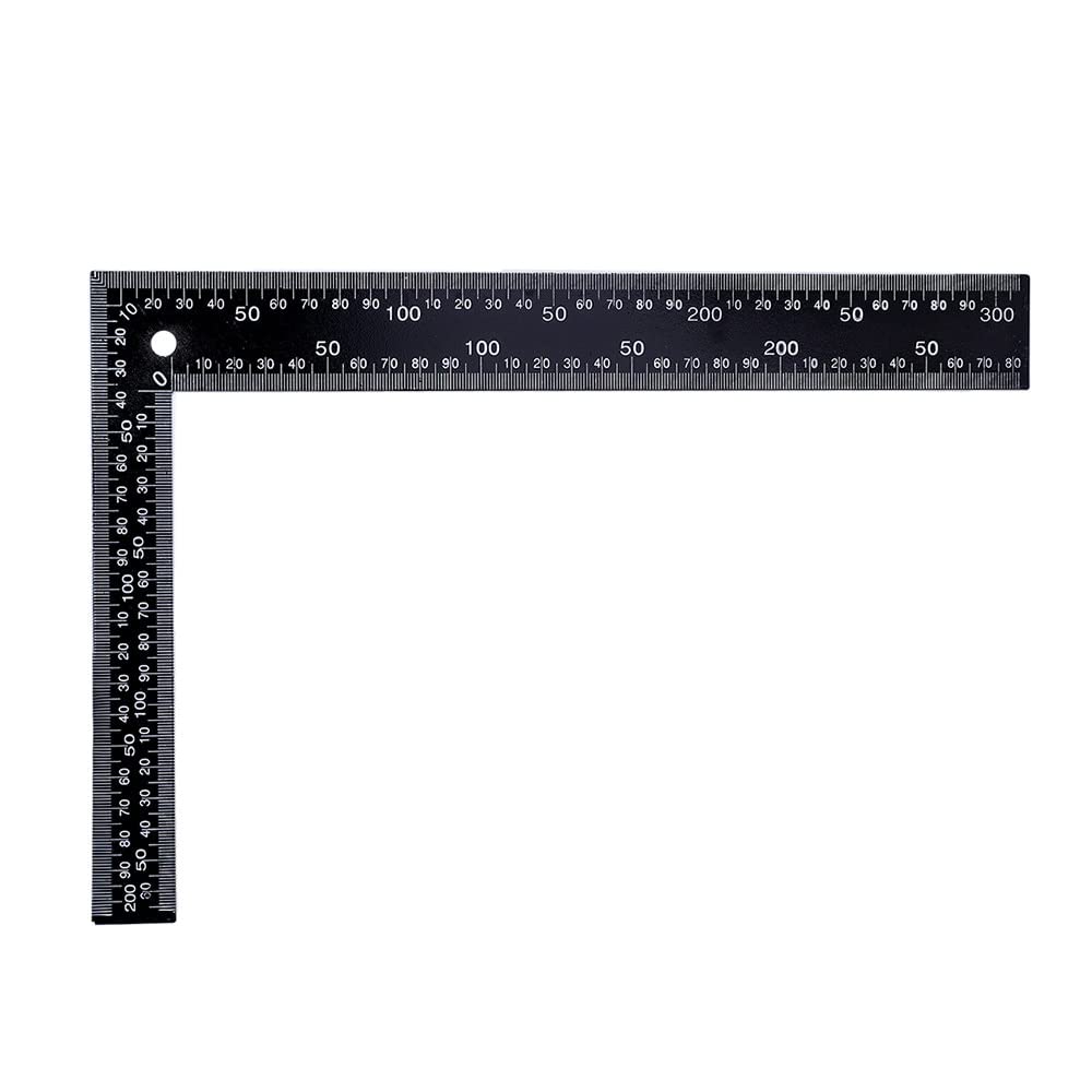 L-Shaped Square Ruler Metal Edge Square Ruler Measuring Multi Angle Dual Side 200 * 300mm Measurement Instruments Angle Square