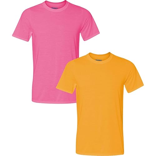 Gildan Men's Moisture Wicking Polyester Performance T-Shirt, 2-Pack