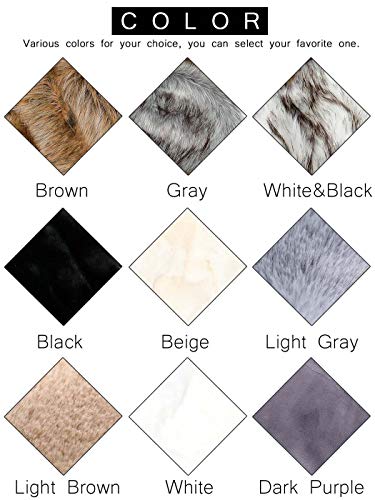 Zoestar Scialle da donna in pelliccia sintetica