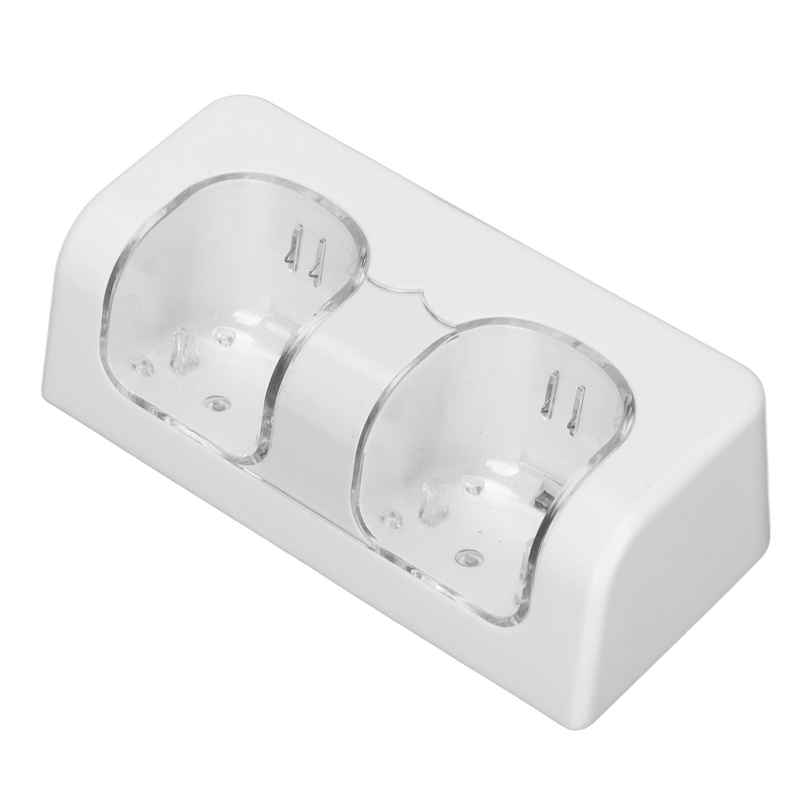 Station de Double Portable pour Batterie de Télécommande de Jeu Wii avec Cordon d'alimentation, Facile à Ranger, Durable et Facile à Utiliser (White)