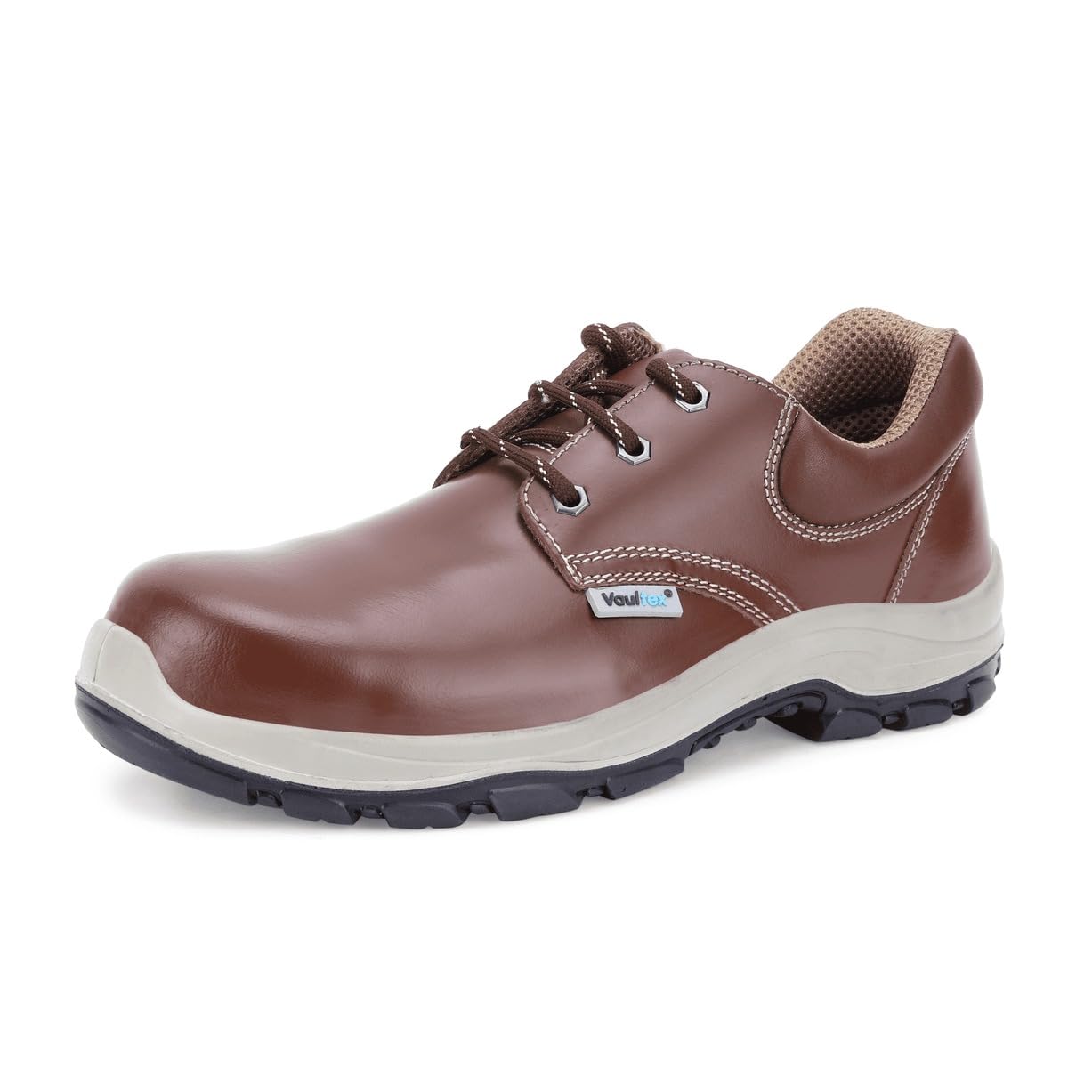 Protector Safety Shoes Men Steel Toe Cap Genuine Leather Work Boots Double Density PU Sole Oil Resistant Anti Slip S3 Industrial Protective Footwear for Construction and Engineering-image-19