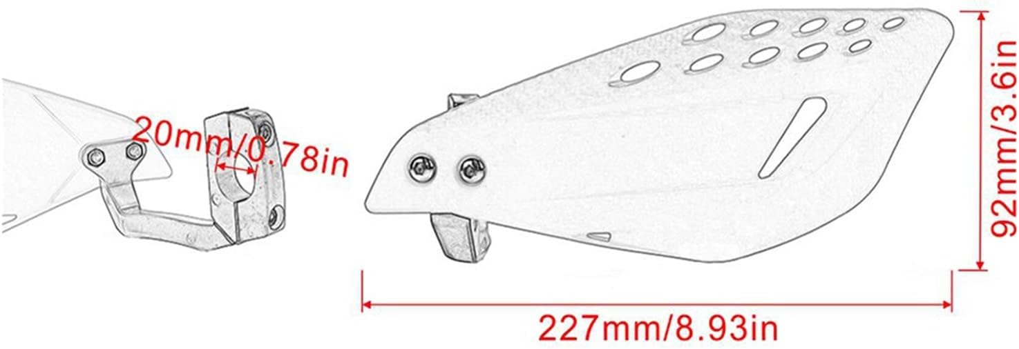 1 Pair 22mm Motocross Hand Guard Handle Protector Shield HandGuards Protection Gear Compatible with Motorcycle Dirt Bike Pit Bike ATV Quads (Color : Blue)