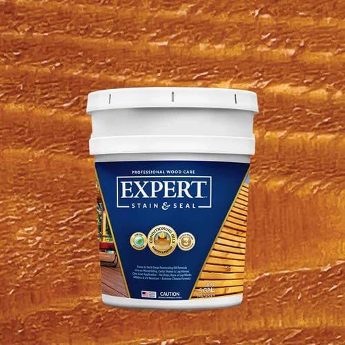 Expert Stain & Seal Transparent Stain & Sealer 5 Gallon Pail (Honey Tone)