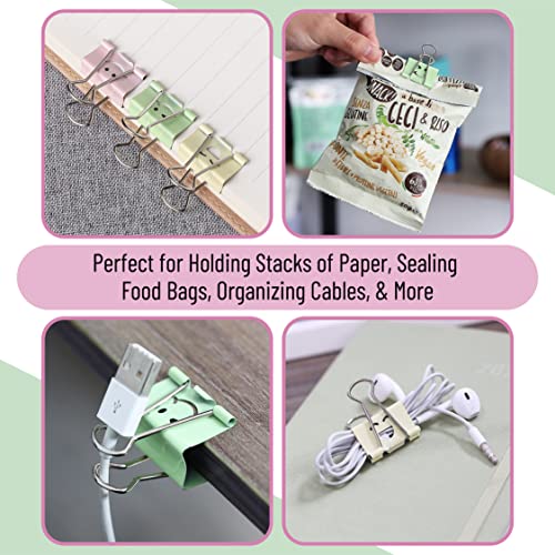 Mr. Pen- Cute Binder Clips, 80Pcs, Assorted Colors And Sizes, Binder Clips Assorted Sizes, Binder Clips Medium, Small Binder Clips, Clips Office Supplies, Cute Paper Clips #TOP4