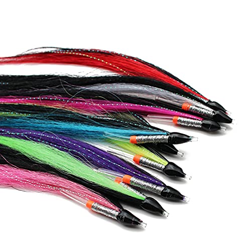 Tigofly 9 Pcs/Lot 9 Colors Skinny Sunray Shadow Tube Fly Set 16-20Cm For Salmon Trout Steelhead Fly Fishing Flies Lures Set #TOP1