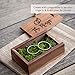 The Rings - Walnut Wood Ring Box with green moss, Small Ring Bearer Box, Wedding Photo Prop