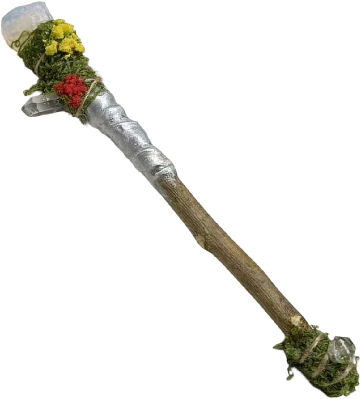 Crystal Wiccan Cosplay Wand, Fantasy Atmosphere Creation, 16cm, CrystalMagic Wand, Costumes & Accessories Props Wands, for Collectors Spiritual, for Collectors Spiritual Seekers