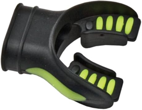 Silicone Mouthpiece w/ Color Tab Replacement Scuba Regulator Comfort Fit Mouth Piece Black/Yellow