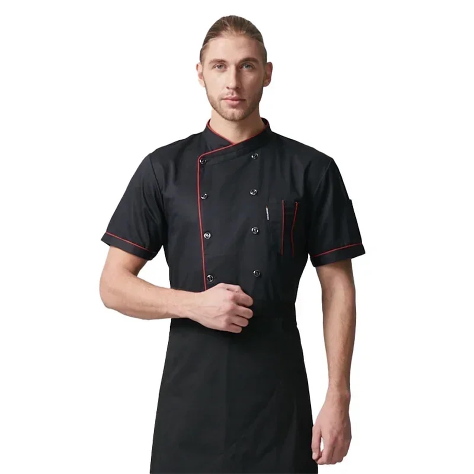 Divisa da cuoco Giacche da cuoco for uomo e donna, a maniche corte, cucina, panetteria, ristorante, cameriera, cameriere per chef