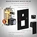 Baetuy Black Shower Faucet Set, Rainfall Shower System with Square Shower Head and Handle Set, Wall Mounted Shower Fixtures, Shower Valve and Trim Kit 12 inch Matte Black