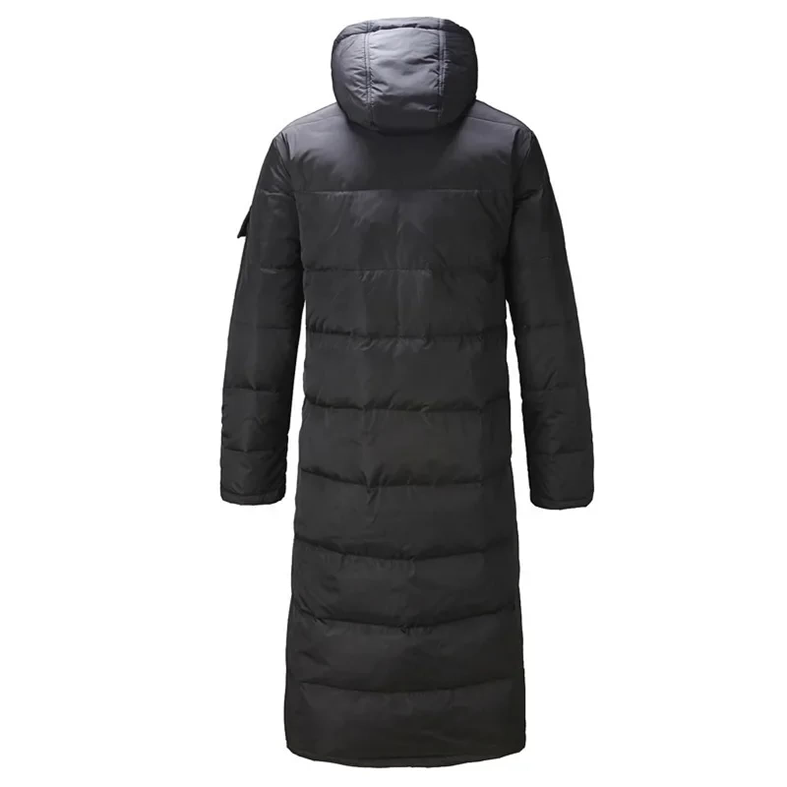 Con cappuccio Lungo Anatra Giù Soprabito Uomini Nero Outwear Piumini Maschile Spesso Piumino Cappotto Moda Piumino