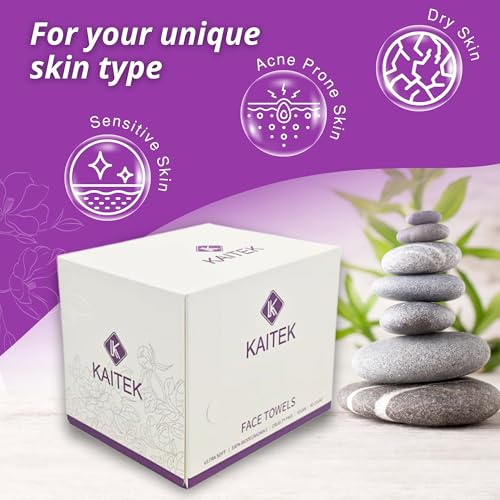 KAITEK Toalhas de rosto GG, toalha de rosto 100% de base biológica, toalha de rosto descartável, len