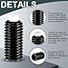 Frienda 40 Pcs Black Oxide Steel Nylon Tip Set Screws 1/4