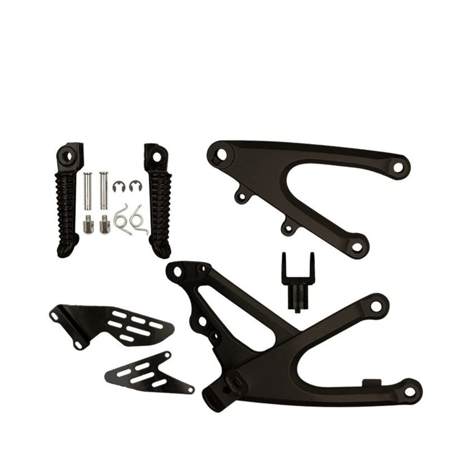 Für Yamaha YZF R1 2007-2008 Motorrad Vordere Fußrasten Fußrasten Fußstütze Pedale Halterung Fußstütze Ersatz-Upgrade-Zubehör (Farbe : Schwarz)