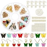 🦋 Leicht und sicher Material - Schmetterling Anhänger bestehen aus Acryl und Metalllegierung. Das exquisite Material macht diese Anhänger nicht nur hell und Lanlebig, sondern auch leicht und angenehm zu tragen