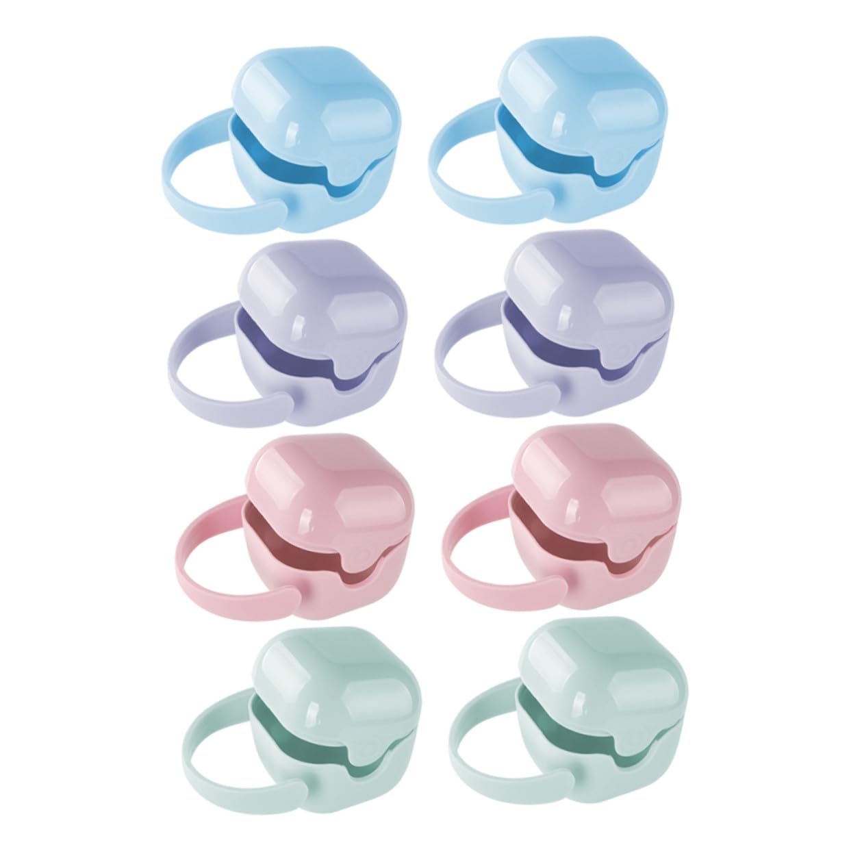 Milisten 8pcs Travel Pacifier Holder Case for Babies and Portable Pp Pacifier Organizer Box with Lid Lightweight Storage and Accessories