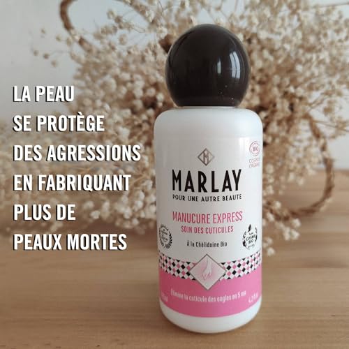 Marlay Cosmetics - Lotion Manucure Express 125 ml - Soin Bio Mains & Ongles - Dissout Cuticules & Peaux Mortes en 5mn - Eau Emolliente - 99% Origine Naturelle - Yuka 86/100 - Fabriqué en France – vue 6