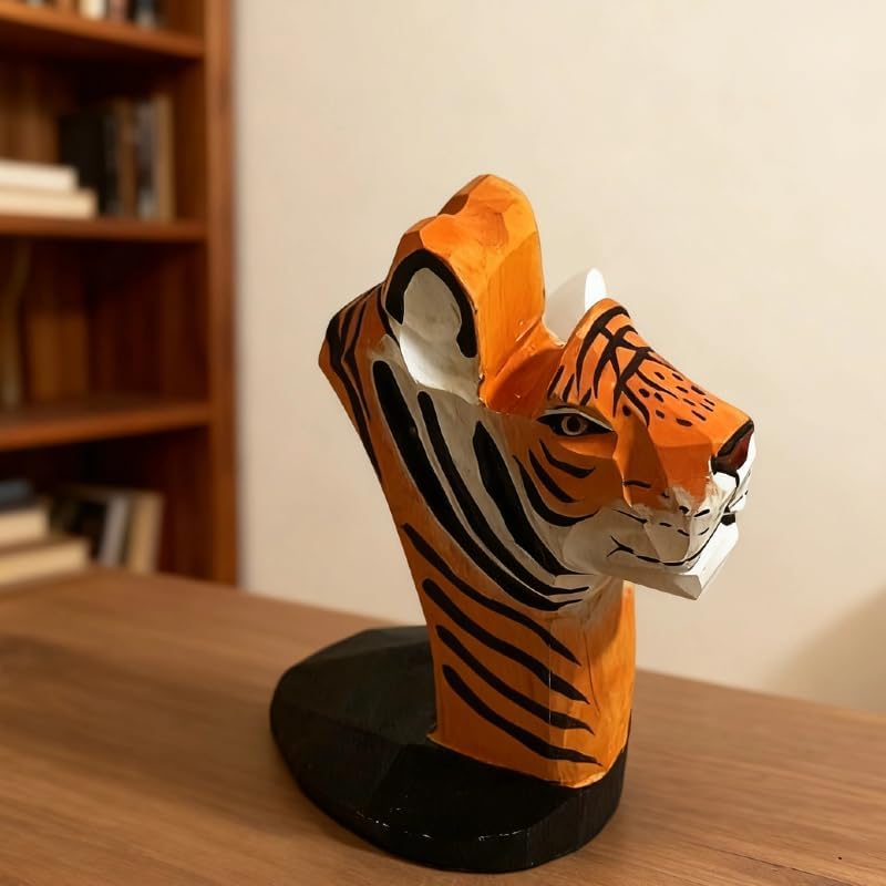 LumoLight木製の動物彫刻眼鏡フレーム、サングラスフレーム、収納ラック、美しく実用的、デスクトップディスプレイスタンド、天然無