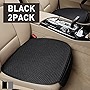 hikeaglauto Car Seat Covers Cushion Pad 2PCS for Auto Supplies Universal Anti-Slip, Prevent Leather Seats from Burning in Summer & Jeans Fading(2Pcs Black)