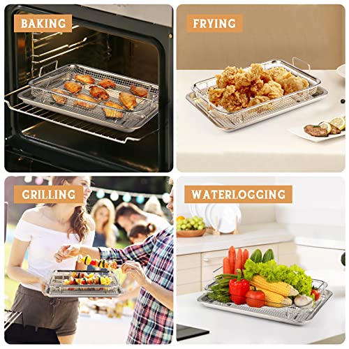 Backofen Grillkorb Fenghome Backblech mit Abkühlgitter und Grillkorb