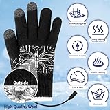Dreamtop USB Heated Gloves for Men Women - USB Charging Knitted Heating Gloves, Washable Hand Warmers Laptop Mittens, Full Finger Gloves for Winter Gift - Image 2