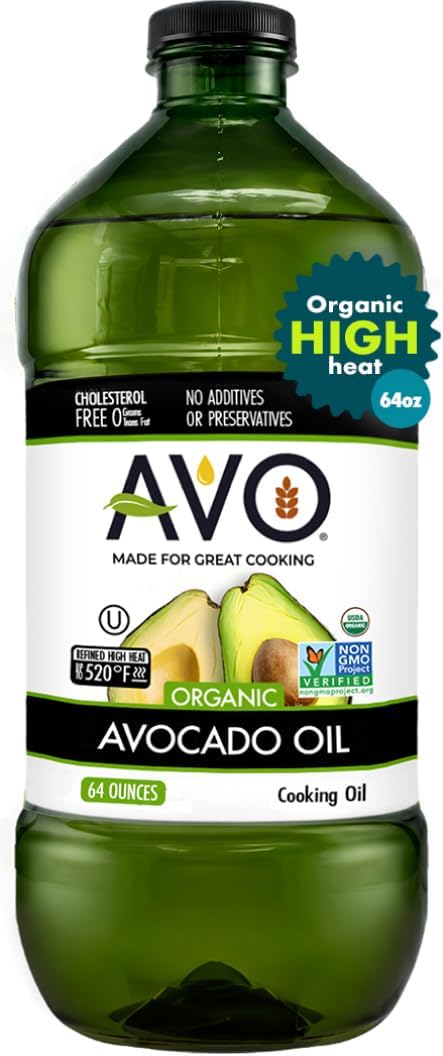 Organic Avocado Oil, 64 Fl Oz, Cooking & Frying, No Preservatives