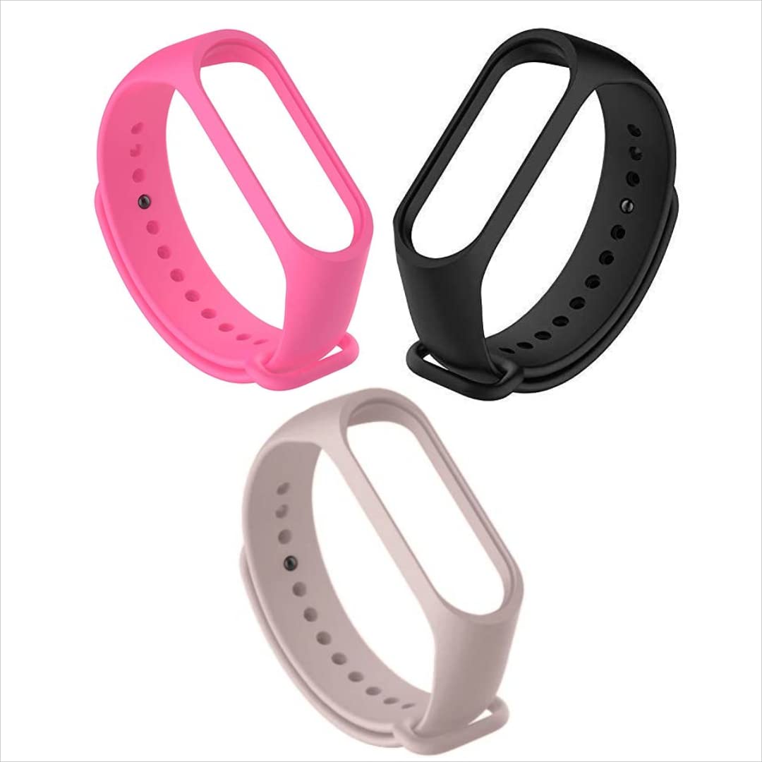 Inefable® Mi Band 3 & 4 Strap Band Wristband Strap Compatible with Mi Band M3 & M4 Original Device Not Included |