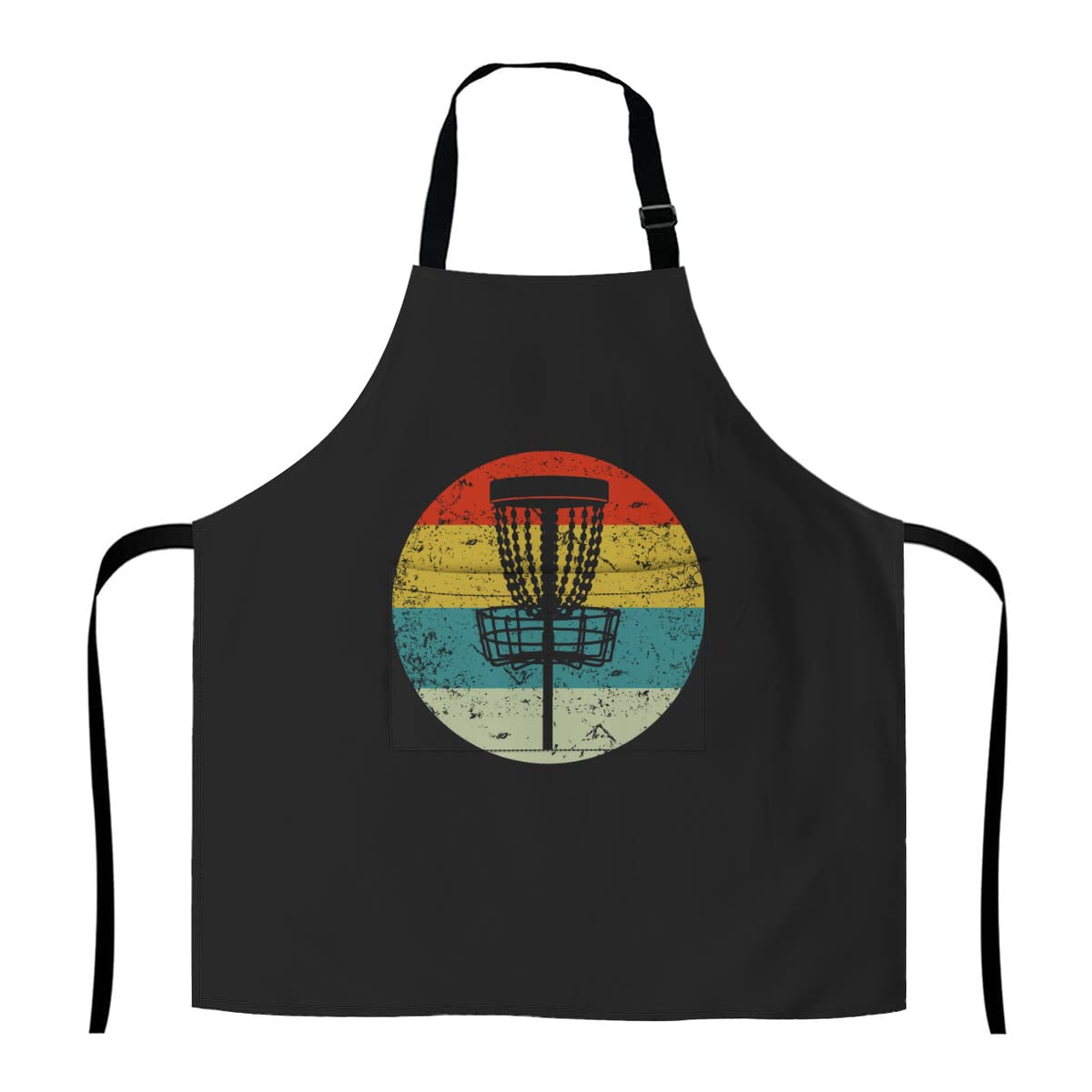 874 Artist Apron, Retro Disc Golf Bib Apron Professional Cooking Apron Multi-Purpose Bbq Apron For Painter Grilling Bistro