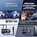 HDMI 2.1 Splitter 4K 120Hz 8K 60Hz 1 in2 Out VRR ALLM HDCP2.3 HDR10 8KUHD Dolby Vision Atmos Scaler 4K EDID 1080P Dual Monitors HDMI 2.1 Splitter 1X2 for PS5 SkyQ Xbox NVIDIA AMD