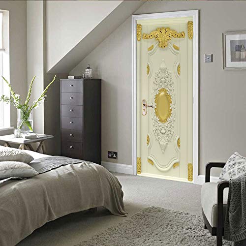3D Door Wall Sticker Hd Decals Self-Adhesive Mural Scenery Fabric Home Decor Pvc 3D Wallpaper For Doors #TOP6