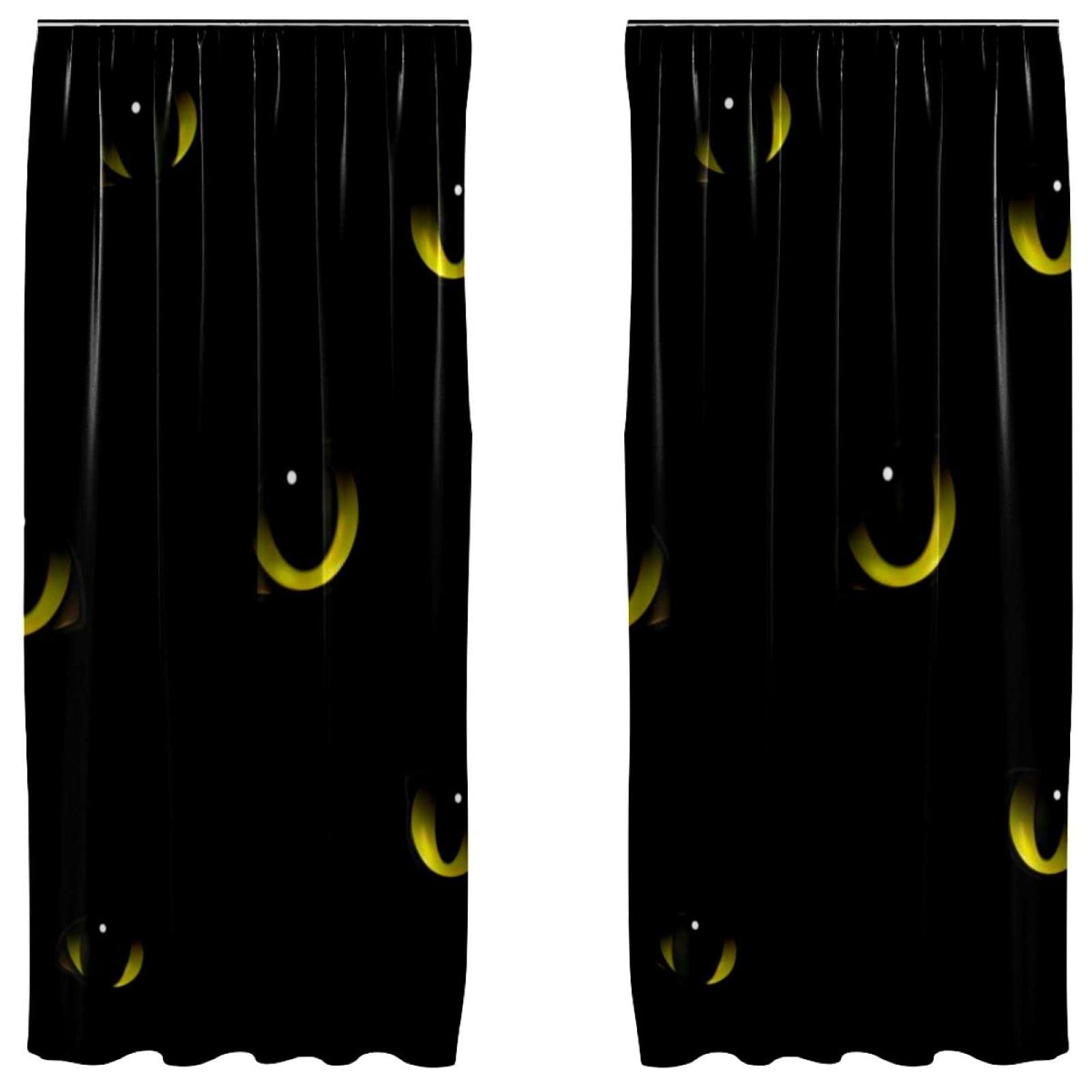 Cortinas decorativas ligeras para salones acogedores, pack de 2 paneles Cats Eyes de 55x84"