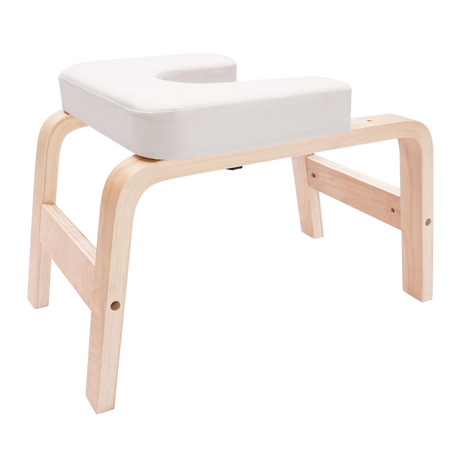 Banc de Yoga pour équilibre sur la tête, Tabouret de Yoga pour Postures inversées pour inversions et Relaxation, Chaise de Yoga Repose-tête, Blanc